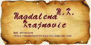 Magdalena Krajnović vizit kartica